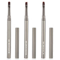 3Pcs Nail Polish Clean Up Brush Set, Cleaning Mistake Polish On Cuticles Angled Round Flat Brush Acetone-Resistant Gradient Handle Brushes for Nail Art Design Professional DIY