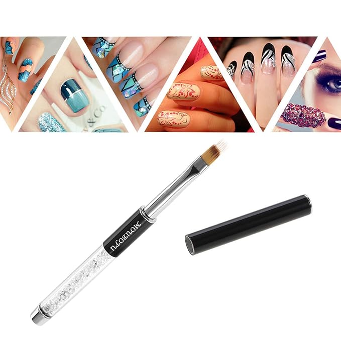Nail Art Brushes,Nail Brushes for Nail Art,Rhinestone Handle Professional Gradient Manicure Tools Pens Drawing Painting Diy Home Salon