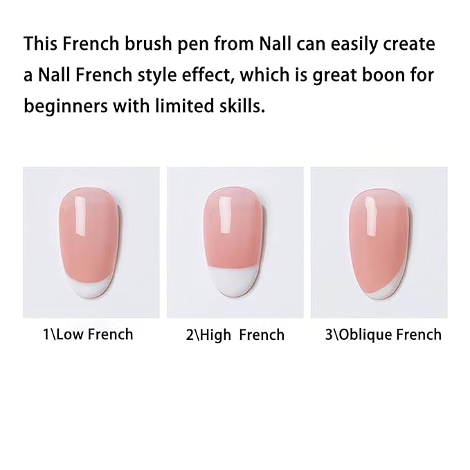 Nail Brush and French Tip Brush, Watercolor Paint Brushes for Oil Painting, Acrylic Paint Brushes（1 Pack） (Brown)