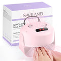 SAVILAND 600W Nail Dryer: Pink 6X Fast Drying Nail Polish Dryer for Regular Polish Nail Dryer with Adjustable Angle Fingernail Dual Heating & Cooling Modes Dry Nail Dehydrator for Gel