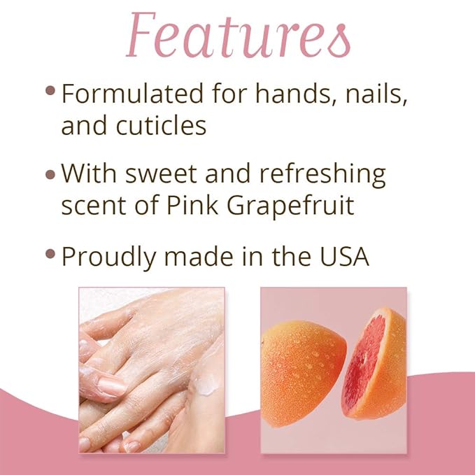 Gena Mani Spa Liquid Hand Soak | Softens, Moisturizes Hands, Nails, and Cuticles for Great Manicure Pre Treatment | Made in the Usa |Grapefruit Scent |8 Oz
