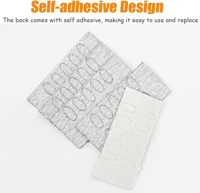 Nail Cuticle Pusher Self-Adhesive Sandpaper Manicure Kit Double Head Cuticle Pushers Nail Art Pre-polishing Sand Paper 240/100 Grit Sandpaper Sheets Nail Pusher Replace Sanding Paper Nail Care Tools