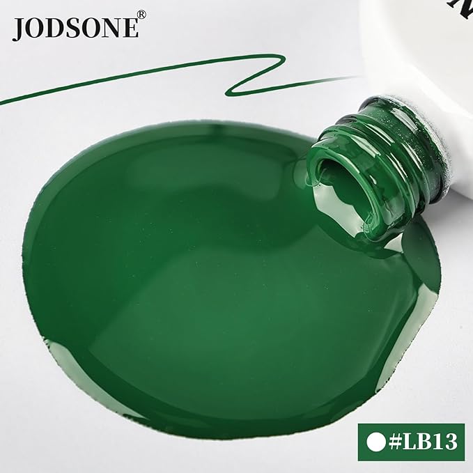 JODSONE Dark Green Swirl Nail Art Liner Gel Polish,10ml Classic Color 3D Nail Art Pens Effect Nail Print Design with Thin Brush for French Tips Manicure Painting DIY at Home - LB13