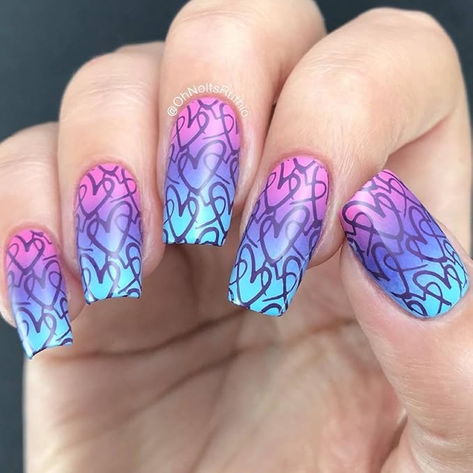 Whats Up Nails - Valentine's Day Stamping Plates 2 pack (B024, B041) for Nail Art Design