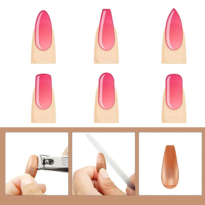 Lanos Practice Hand for Acrylic Nails, False Fake Nails Training Kit | Finger Model Manicure Mannequin for Professional Cosmetology, DIY, Flexible (Material) Table Stand for Gel Painting with 100 PCS Nail Tips