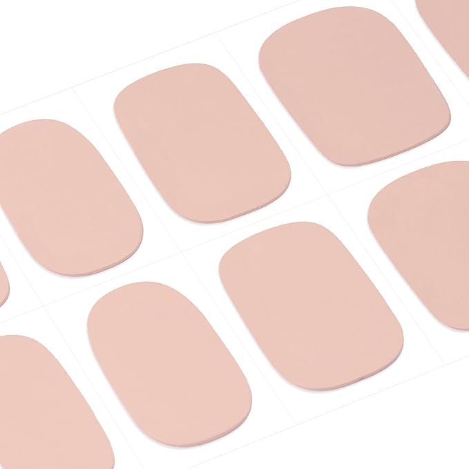 DANNI & TONI Semi Cured Gel Nail Strips Matte Nude (Pure Nude Elegance) Skin Toned Gel Nail Wraps 28 Stickers
