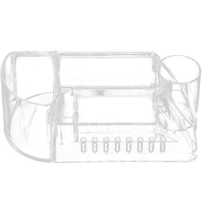 Nail Drill Holder, Mini Nail Drill Machine Storage Box Nail Art Polishing Grinding Drill Bit Holder Display Storage Box Nail Drill Grinding Bit Case Organizer