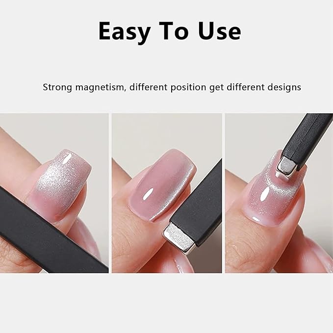 WOKOTO 9Pcs Cat Eye Magnet For Nails Magnets Pens For Cat Eye Nail Art Tools Gradient Ombre Design Cat Eye Magnet Sticks For Women Nails Magnets Wand For Magnetic Nail Polish Magnet Stick Tools