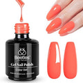 Beetles Coral Orange Gel Polish - Carly Coral Peach Orange Color Spring Nails Soak Off UV LED Nail Lamp Gel Polish 15 ml Nail Art DIY Manicure Gift for Women Girls