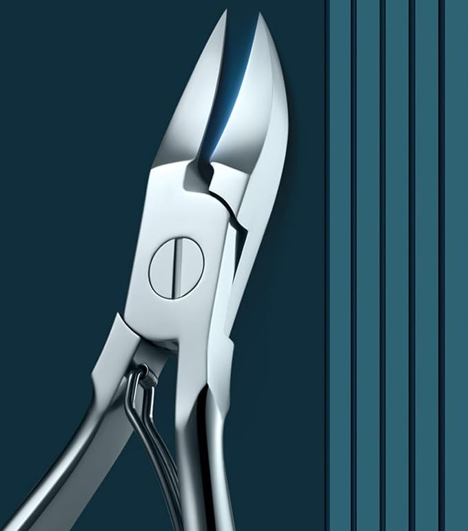 Podiatrist Nail Clippers, Professional Thick & Ingrown Toenail Clippers for Men & Seniors,Pedicure Clippers Toenail Cutters, Super Sharp Curved Blade Grooming Tool