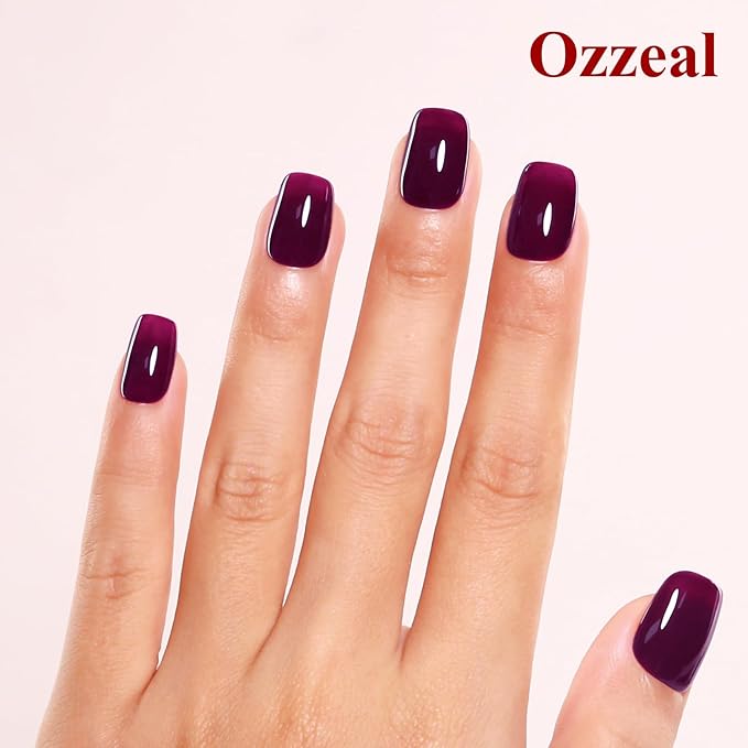 Gel Polish, 0.5 Fl Oz Burgundy Red Gel Nail Polish Autumn Winter Soak Off LED UV Gel Nail Polish Starter Manicure Salon DIY Nail Gel Polish
