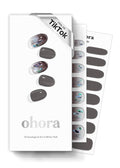 ohora Semi Cured Gel Nail Strips (N Pottery) - Dark, Ombre, Works with Any UV/LED Lamps, Salon-Quality, Long Lasting, Easy to Apply & Remove - Includes 2 Prep Pads, Nail File & Wooden Stick