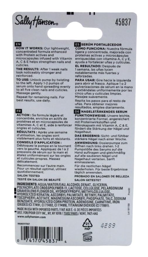 Sally Hansen Treatment Hard As Nails Serum 0.44oz (Pack of 2)