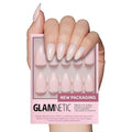 Glamnetic Press On Nails - Ballet Pink Fake Nails | Solid Opaque Light Blush Pink Short Almond Nails, Salon Quality | 15 Sizes - 30 Nail Kit with Glue