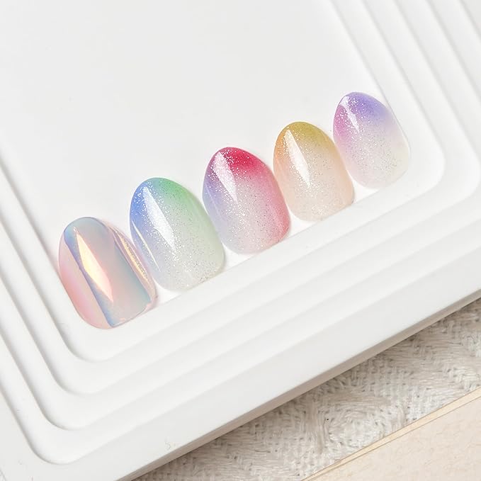 Cute Press on Nails for Kids,Girls Trendy Stuff Fake Nail Kit for Ages 5-12, Pre-glue Glitter Short Acrylic Nail Stick on Nails, Great for Girl Birthday Gifts, Parties&Makeovers Decoration