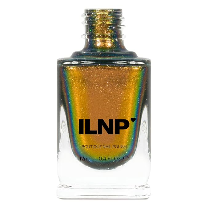ILNP Highline - Pale Gold, Pinkish Bronze, Light Green Ultra Chrome Color Shifting Nail Polish
