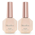 MelodySusie No Wipe Glossy Top Coat Long Lasting Shine Finish Soak Off UV LED Nail Lamp Nail Polish Art Design Manicure Kit Perfect Gifts for Women Girls 2 Pcs 15ml Clear