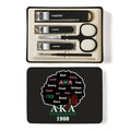 Nail Clippers and Beauty Tool Portable Set Nail Clipper Set Manicure Set 6 in 1 AKA Sorority Gifts Suitable for for Women Home, Workplace, Outdoor Travel,Etc. (AKA 1908 Black)