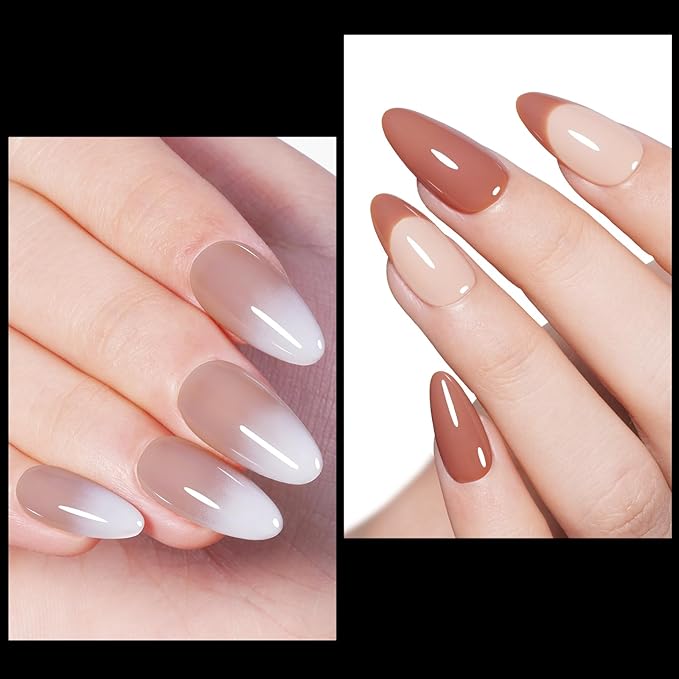 TOMICCA Short Almond Nail Tips, 504Pcs Full Matte Press on Half Cover Acrylic Nails,12 Sizes No C Curve Fake Nail Tips for Nail Extension Art Home DIY Nail Salon