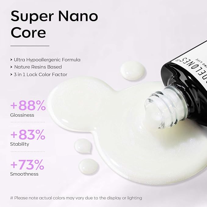 modelones White Gel Nail Polish Pearl White Gel Polish 15 ML Glitter Shimmer Mermaid Nail Gel Soak Off UV Gel for Salon DIY Manicure