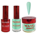 WAVEGEL Soak-Off Gel, Nail Lacquer & Acrylic/Dip Powder Matching Set - Queen Collection - #106 Soft Breeze