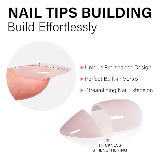AILLSA RealFit Nude Tone Mixed Color Press On Nails Short Almond - 4 in 1 False Nail Tips Set Long Lasting Nail Extensions For Nail Art DIY 150 PCS