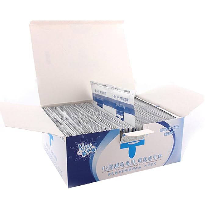200 PCS Nail Gel Remover Pads, UV Nail Extension Gel Cleaning Wipes Kit for Easy Application