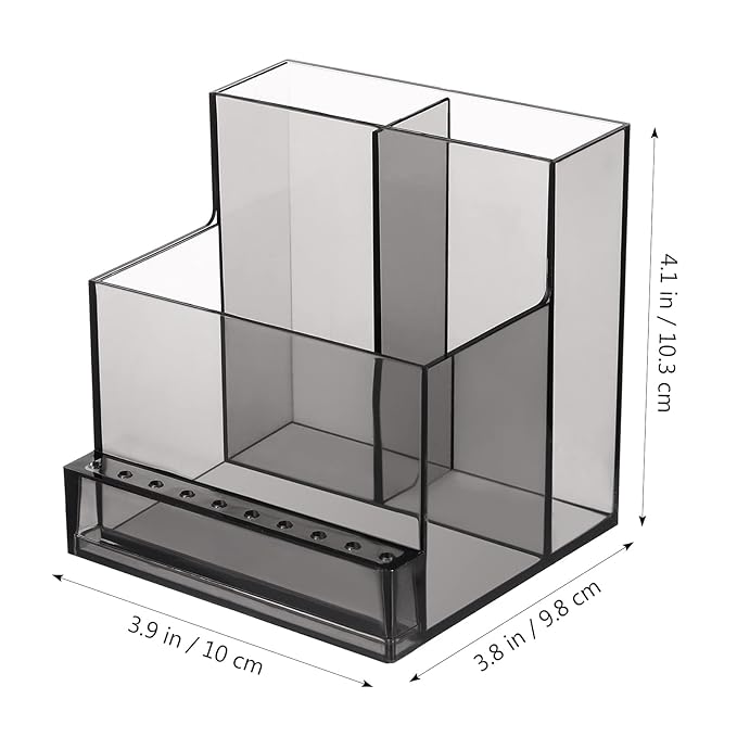 Beaupretty Nail Drill Bits Holder Storage Box Compact Nail Tool Organizer Stand for Grinding Machine Manicure Accessories 4.05X3.81X3.93 Inches