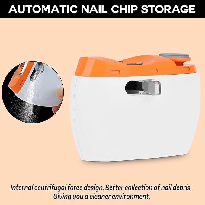 Electric Nail Clipper, 3 in 1 Electric Nail Trimmer and Polisher with LED Light & Clip Storage, USB Rechargeable, 2 Speed Electric Nail File for Baby, Kids, Seniors, Caregivers