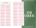 Ami Amour- Gel Nail Strips Cured Polish Color That Pops (Last 14+ Days) | Semi Cured Nail Sticker Wraps For Quick Easy Application (Blushing Bunny)