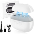 Valentines Day Gifts for Him & Her - Electric Nail Clipper for Seniors & Adults, Baby Automatic Nail Clipper with LED Light & Nail Scraps Storage, 3-in-1 Electric Nail Trimmer for Fingernail (White)