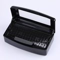 Nail Tool Sterilizer Box Plastic Disinfectant Container for Nail Art Accessories Tools, Hair Salons and Beauty Centers, Sterilizer Soaking Box with Strainer Pedicure Manicure Equipment, Black