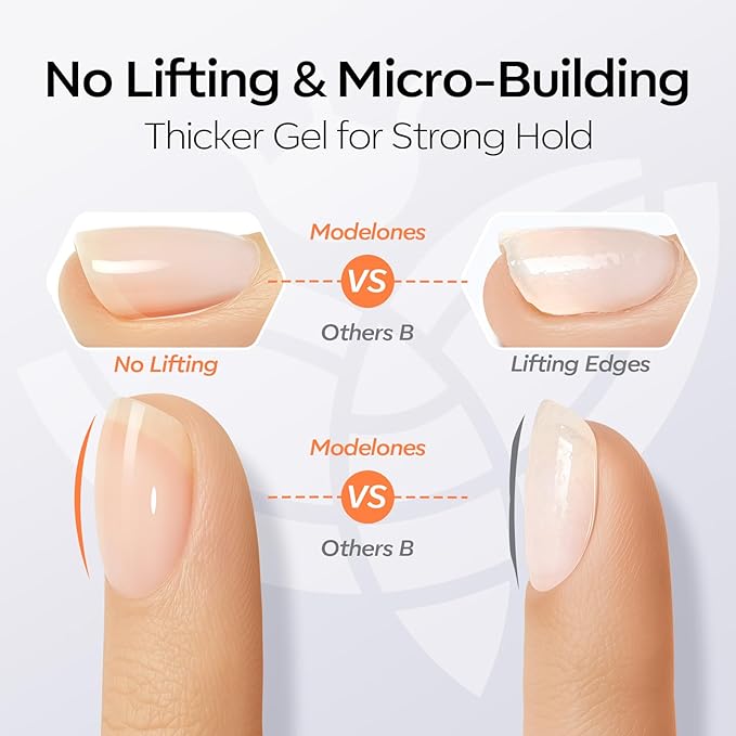 modelones Gel Nail Polish Top Base Coat Set, 15 ML Upgrade Silky Base and Extra Glossy Top Coat Clear No Wipe High Shine Gel Polish Soak Off U V LED Nail Art Home DIY Manicure Gift for Women Beginner