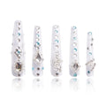 LOVFUL Press on Nails Libra | Handmade with Full Covered Crystals | Reusable Fake Nails | Coffin Long 2.2 in | H196-M