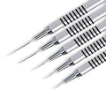 Nail Art Liner Brushes, 5Pcs, Size 5/8/11/15/20mm Nail Art Tools with Striping Nail Art Brushes for Long Lines, Thin Details, Fine Drawing. Striper Brushes Set Christmas Gift for Women