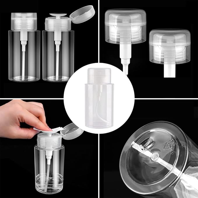 Nail Polish Gel Remover Tools Kit, Soak Off Cap Clip, 200ml Dispenser Bottle, UV Gel Polish Cuticle Pusher, 600 PCS Cotton Pads, Handle Brushes, 100/180 Nail File, Buffer Block, Finger Separators
