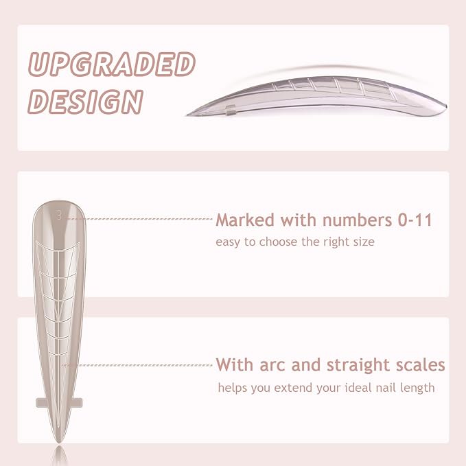 288pcs Polygel Nail Forms Kit, 12 Sizes Reusable Dual Forms For Builder Gel Ballerina Stiletto Square Nail Extension Molds With Tools for Home Manicure, Professional Nail Salon Supplies
