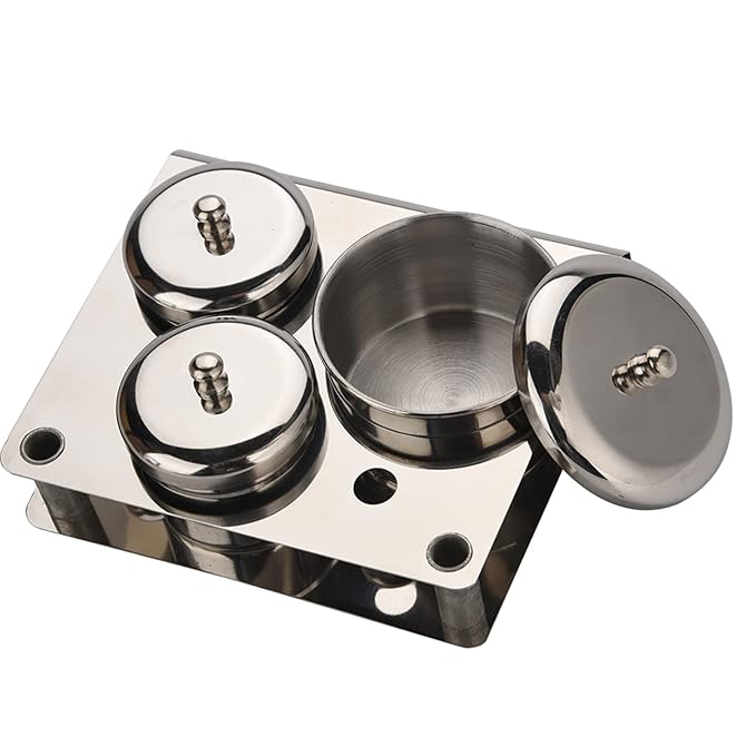 Stainless Steel Nail Liquid Container Mini Bowl for Acrylic Powder & Liquid – Nail Art Tools Organizer Holder with Lid for Manicure Salon Use