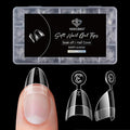 Modelones Extra Short Almond Fake Nail Tips - 510Pcs Half Cover Gel Tips Pre-shaped Clear Acrylic Gel Kit False Press on Nails for Extension DIY Salon 15Sizes