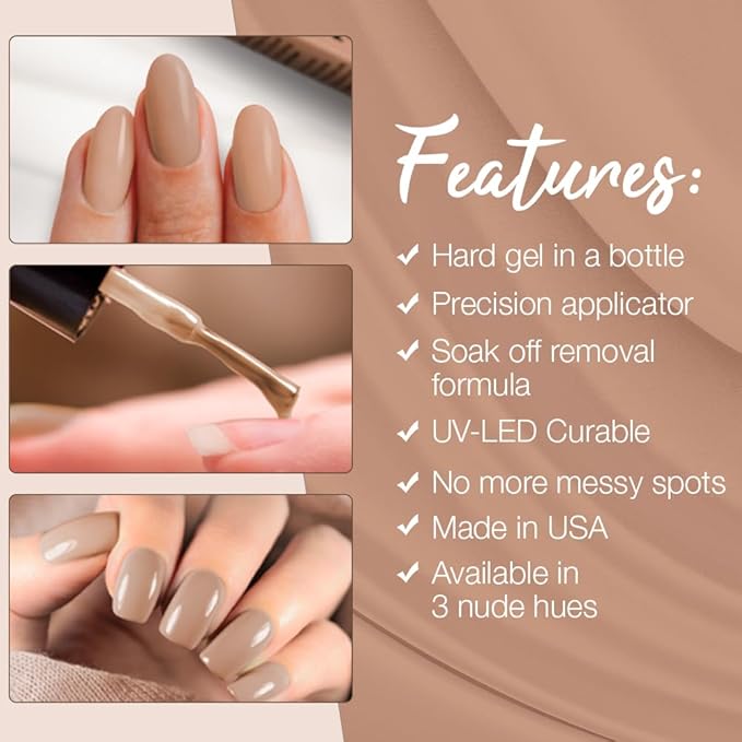 IBD Building Gel, Hard Gel Nail Extension, Cool Nude, Soak-Off, Nail Builder Strengthener, 0.5 fl oz
