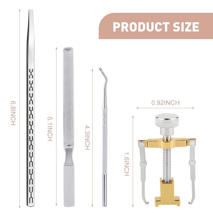 Stainless Steel Ingrown Toenail Pedicure Knife Set,Professional Foot Skin Scraper Repair Sharp Blade Kit For Nail Corn Callus Paronychia Treatment. (5)