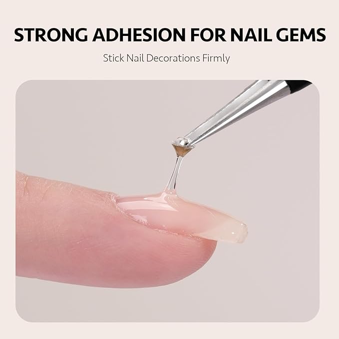 GAOY 3D Sculpting Gel for Nail Art, Semi-solid Modeling Gel for Rubbing Chrome Nail Powder, Sticking Rhinestones and Painting, No Wipe