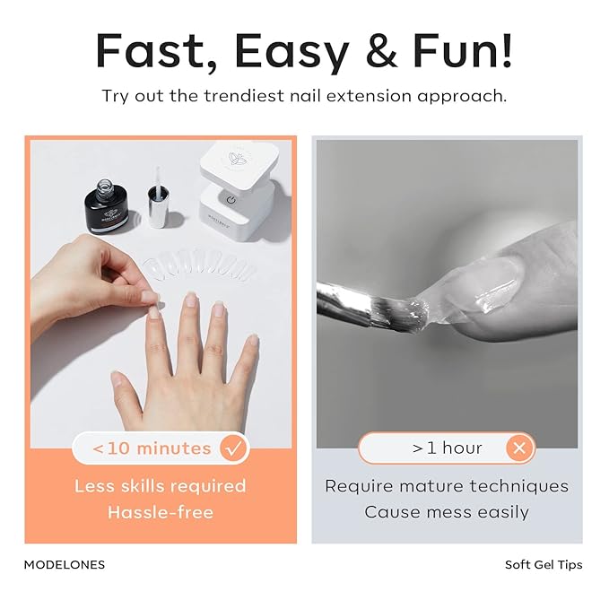 Modelones Short Coffin Nail Tips - 510Pcs Fake Nails Gel Tips Half Matte Full Cover No Filed Stronger Press on for Manicure Extension Art DIY Salon 15 Sizes