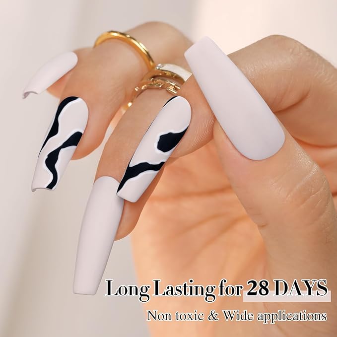 Double Rhythm 0.50 OZ Gel Polish Hema Free Same Color Same Bottle Golden Round Translucent Neutral Natural Milky 15 ML Jelly UV Polish Art DIY at Home (Milky Gray-C1001)