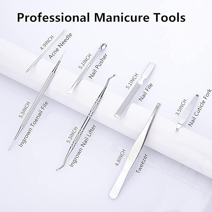 Nail Clippers Set Toe Nail Clippers Set, Finger Nail Clippers with Toenail Tool Set for Thick Nails,11 Pack Nail Kit for Seniors Man and Women