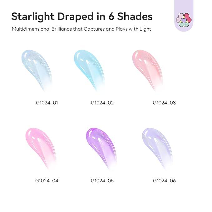 SAVILAND Hema-Free Poly Gel Nail Kit: 6 Colors 28-Day Lasting Poly Gel, Fine Shimmer Pink Blue Purple Poly Extension Gel Nail Kit, Beginner-Friendly for Nourishing Nail Extension Enhancement Home DIY