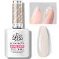 BORN PRETTY Builder Gel for Nails, 8-in-1 Extension Gel Strengthener Gel Hard Builder Nail Gel Base Top Gel, Natural Nude Gel Builder Rhinestone Nail Glue Gel in A Bottle 15ML