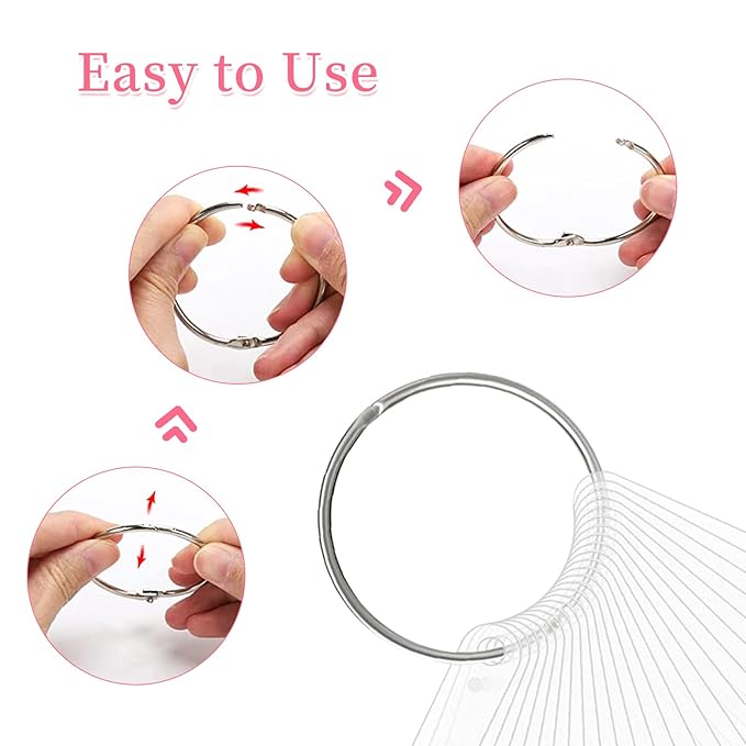 BQAN 100 Pcs Nail Swatch Sticks with Ring, Nails Art Display/Nail Practice Sticks for Home or Salon Use, 2 Pack Number Stickers