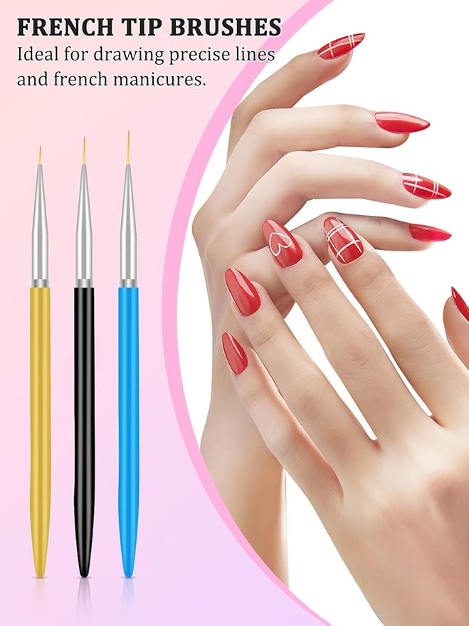 Nail Art Design Tools, Nail Stand Holder for Painting Nails, Nail Art Brushes, Nail Dotting Sculpting Gel Tool, French Tip Tool Liner Brushes, Resin Nail Art Palette, Nail Stuff for Nail Techs