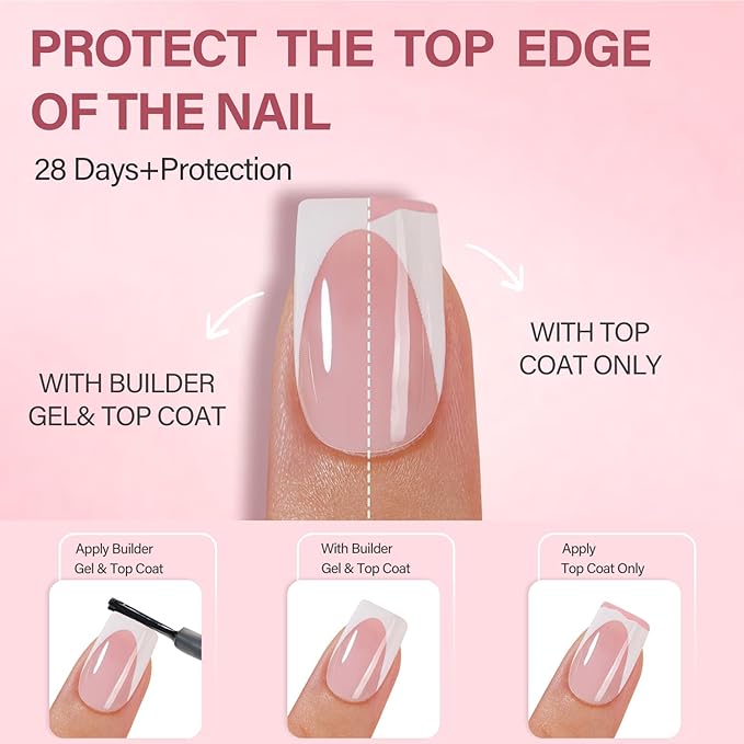 Vansiho Pink Deep French Gel Nail Tips, 150Pcs Short Square Soft Gel Nail Tips, French Tips Press on Nails, Fake Nails for Nail Art DIY 15 Sizes